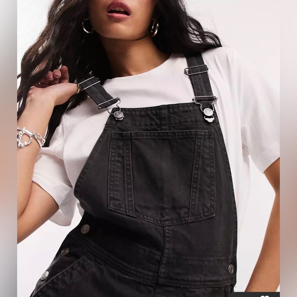 ASOS DESIGN 'original' denim overalls in washed black